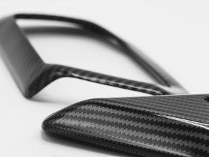 Ford Bronco Interior Door Handle Trim Kit - 4 pc set - Gloss Carbon Fiber Finish